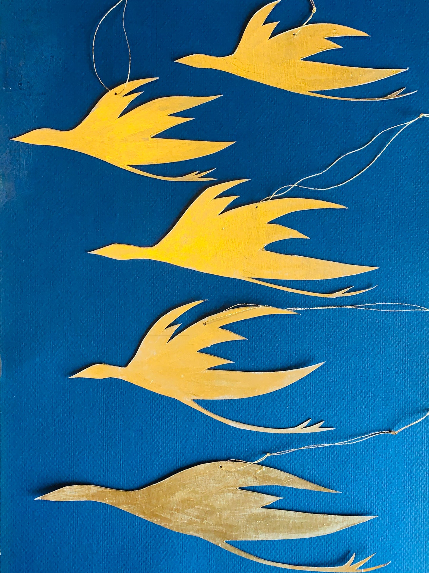 FLOCK OF GOLD BIRDS