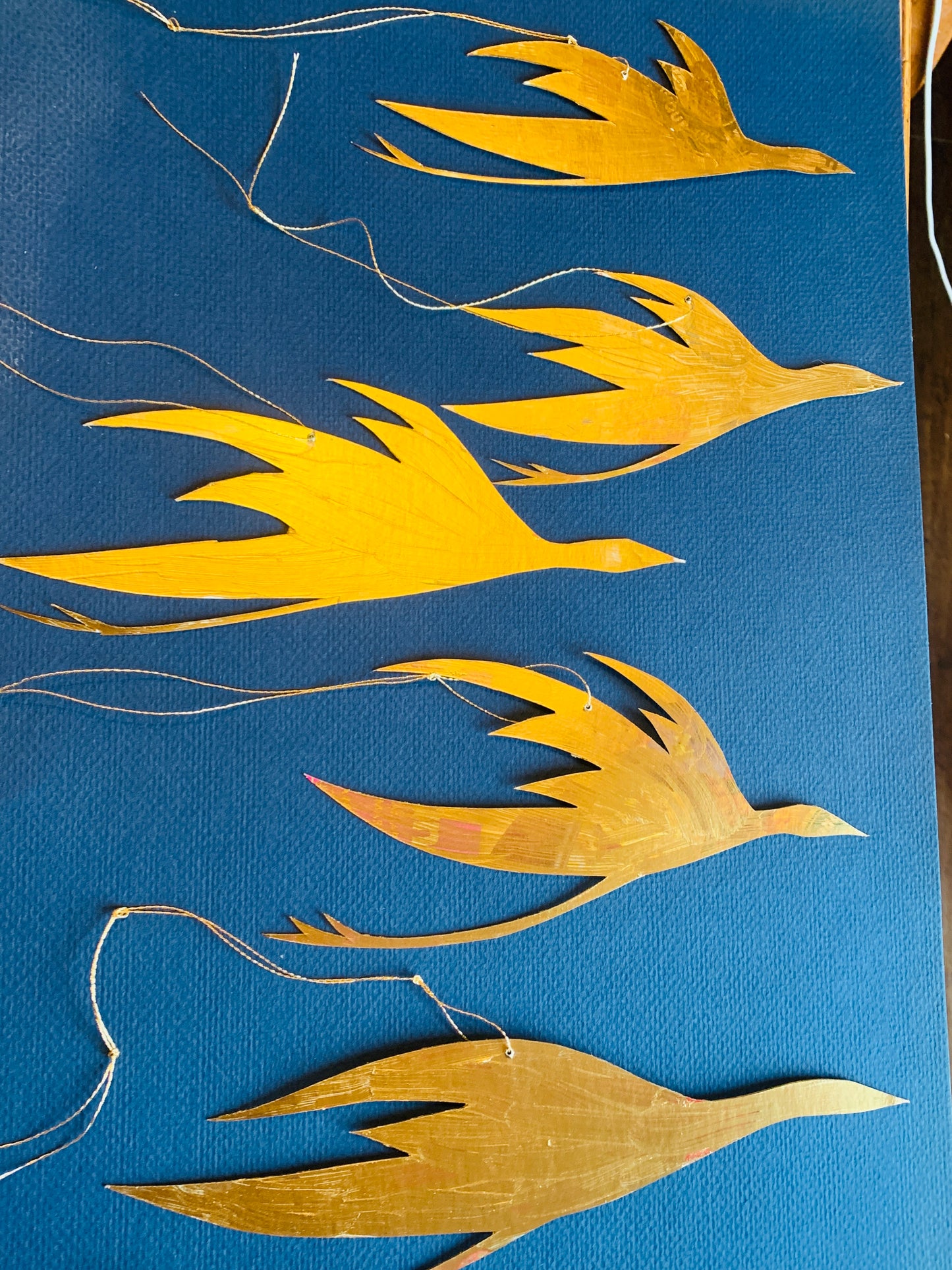 FLOCK OF GOLD BIRDS